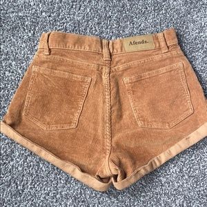 AFENDS TYLER CORD CORDUROY SHORTS LIGHT TAN